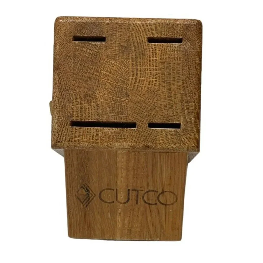 Cutco 4 Slot Wooden Knife Block - Made in USA